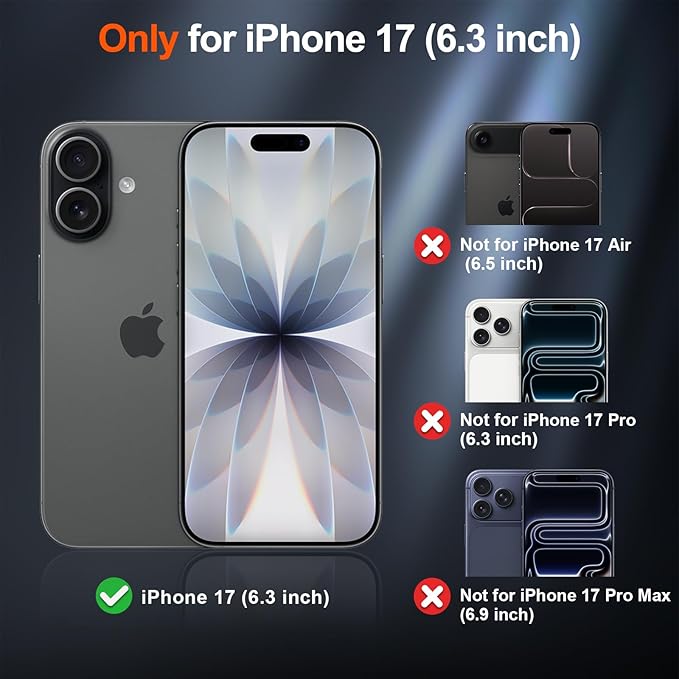 SUPFINE Magnetic for iPhone 17 Case with Screen Protector (Compatible with MagSafe)(Military Grade Drop Protection) Translucent Matte Shockproof with Anti-Fingerprint Phone Cover,Dark Blue