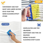 2 Pcs Blinds Cleaner Duster Tool 7 Finger Microfiber Washable Blind Cleaner Mini Window Dusters for Cleaning Dust Remova for Window Air Conditioner Vent Fans Venetian Shades Wood Blinds Dust Dirt