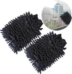 1 Pack 2 Black Car Wash Mitt Microfiber, Deluxe Scratch Free Microfiber Wash Mitt,9 Inches X 5.5 Inches Car Washing Care Cleaning Kit.
