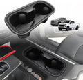 Muslogy Center Console Cup Holder Inserts Compatible with 2022-2025 2026 Chevy Silverado & GMC Sierra Accessories Middle Console Drink Holder TPE Organizer Non-Slip Drink Stopper(Bucket Seat Only)