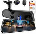KCV 4K Rear Mirror Dash Cam for Ford F150 F250 F350 (2009-2025 with 16pin Auto dimming), Front 4K + Rear 1080P Camera, Integrated Replacement OEM Look, Plug & Play, Free 64GB Card