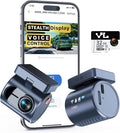 KAWA 2K Dash Cam for Cars with Voice Control - Stealth Display Tiny Dashcam Front Included 32GB Micro SD Card, Super Night Vision, 1296P QHD, G-Sensor, Built in WiFi & App Car Camera