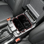 4PCS Center Console Organizer Storage Box for 2024 2025 Jeep Wrangler JL JLU 4XE and Gladiator JT, Gear Shift Console Tray Organizer, Hanging Armrest Storage Box, Co-Pilot Organizer