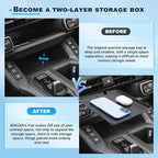(4PCS) 2026 R AV4 Center Console Organizer For 2026 Toyota R AV4 Front Center Console+Console Cup Holder+Wireless Charging Tray+Passenger Above Glove Tray Console Storage Box 2026 R AV4 Accessories