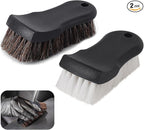 Upholstery Brush, Upholstery Brush Set, Leather Cleaning Brush, Carpet Brush Car Cleaning Brush, Long Bristle Horse Hair Car Cleaning Brush for Car Interior Leather Seat and Home Furniture