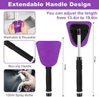 Viewsun Windshield Cleaner Tool, 17Pcs Purple Car Interior Cleaning Kit, Detailing Kit Cleaner, Detailing Brush, Cleaning Gel, Inside Cleaning Supplies Accessories for Trucks, SUVs, RVs Window