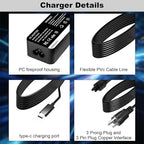 65W USB-C Charger Cable for NOCO UltraSafe Portable Jump Starter Compatible with NOCO Boost X GBX45 GBX55 GBX75 GBX155 Power Adapter Cord