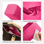 DGAZ Silk Purse Organizer Insert Fits LV Speedy 16/20/25/30/35/40/45 bags，Silky Smooth Bag Organizer，Luxury Handbag & Tote Shaper(Rose pourpre,SP40)