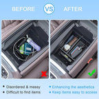 JKCOVER Center Console Organizer Tray Compatible with BMW X5 G05 X7 G07 (2019-2025) and X6 G06 (2020 2021 2022 2023 2024 2025) Accessories Armrest Secondary Storage Box, ABS Plastic
