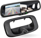 EWAY Tailgate Handle Backup Reverse Camera with 4.3 inch Rear View Mirror Monitor Kit for Chevy Silverado/GMC Sierra Fleet Side Metal Bed 1500 2500 3500 1999-2006 Reversing Parking Camera