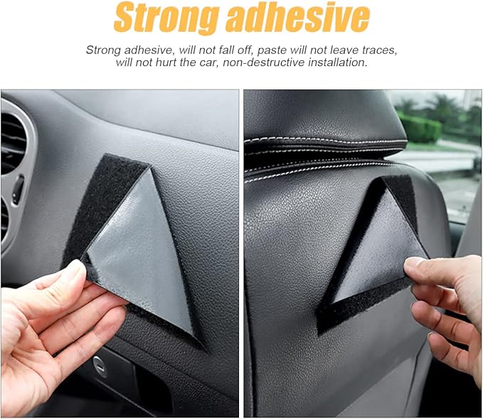 Car Seat Side Pocket Organizer, PU Leather Mini Storage Bag for Auto Door Window Console, Pen Phone Holder Tray Pouch Vehicle Seat Gap Filler for Organize Document, Registration, Notepad (Black)