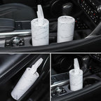 SINGARO Car Tissue Holder, 4 Pack Car Cup Holder Facial Tissues with Travel Tissue Bag, Quick and Convenient Flower Combination Car Tissue Box(4 Canisters/200 Tissues) White