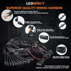 LEDMIRCY Pure White Rock Lights Kit with Switch Wire Harness 12PCS LED Rock Lights White for Off Road Trucks ATV UTV SUV RZR Underglow Trail Rig Light High Power Under Body Waterproof Shockproof