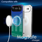 Guppy Compatible with iPhone Air Magnetic Case, with Full Camera Lens Protector [Compatible with MagSafe] Scratch Resistant Gradient Glass Back Cover Phone Case-Purple