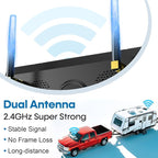 7-Inch Wireless Backup Camera for RV Trailer - HD 1080P Monitor, Night Vision, IP69 Waterproof, Easy Installation Compatible with Furrion, Split Screen 4 Channels Y31