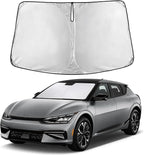 EcoNour Windshield Sunshade Compatible for Kia EV6 2022-2023 2024 2025, Sun Visor for Front Windshield & Window Sun Shade Cover, UV Heat Blocker & Protector, Car Accessories