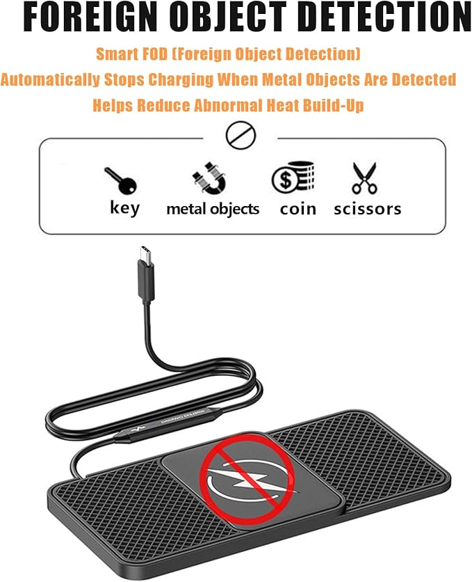 Wireless Car Phone Charger for Lincoln Corsair Nautilus Aviator Navigator, Type C/USB 20W Fast Charging Pad, Non-Slip Charging Station for Travel Home Office Desk, Lightweight,Type-C