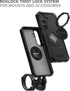 Rokform Rugged Case Compatible with Galaxy S25, Magnetic Cover with Twist Lock, Drop Tested Armor (Black)