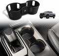 Muslogy Center Console Cup Holder Inserts Compatible with 2024 2025 2026 Ford Ranger Accessories Middle Console Drink Holder Silicone Black Organizer Non-Slip Drink Stopper