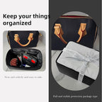 DGAZ Silk Purse Organizer Insert Fits LV Speedy 16/20/25/30/35/45 bags，Silky Smooth Bag Organizer，Luxury Handbag & Tote Shaper（Black，SP25）