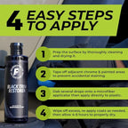 ExoForma Black Trim Restorer - Lasts 6+ Months, Dye Infused Waterproof Plastic Restorer for Cars - Perfect for Faded Bumpers, Trim & Vinyl on Jeeps, Truck Beds, Avalanches & ATVs | 8oz