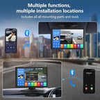 4 Channel Backup Camera System,Touchable 10.1 inch Monitor with DVR Loop Recording, IP69 Waterproof, Nightvision 1080P Camera for RV/Truck/Trailer Pickup, Wired (Cigarette Charger &128G)
