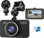 Dash Cam Front Car Camera, FHD 1080P Dashcam for Cars, Dash Camera with 32G SD Card, 24 Hours Parking Monitor, Night Vision, Loop Recording, G-Sensor, 3'' IPS Screen, 170°Wide Angle