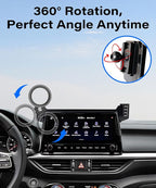 Car Phone Holder for Kia Forte 2022 2023 2024 Accessories Apply to 10.25 Inch Touch Screen Fixed Clip Magnetic Cell Phone Mount Hands-Free 360 Degree Rotation