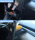PM Auto Under Screen Storage Center Screen Tray for 2020-2025 Tesla Model Y, Center Console Organizer Tray, Model Y Accessories,Black