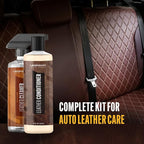 Legendary Leather Cleaner And Conditioner 16oz - Conditions, Cleans, & Protects Car Interior from UV - Multi Use Detailing Kit for Car Seats - Non-Greasy, Restores Leather