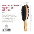 Kent CC20 Cherry Wood Double-Sided Clothes Brush and Lint Remover for Cashmere, Wool, and Silk - Sweater Fuzz Remover, Suede Brush, and Lint Brush for Pet Hair