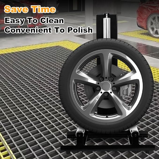 Yeeoy Rolling Wheel Detailing Stand, Heavy Duty Wheel Cleaning Stand, Portable Car Detailing Roller for Wheel Rim Cleaning, Ceramic Coating, polishing Applying Tire Shine & Car Wheel Wash