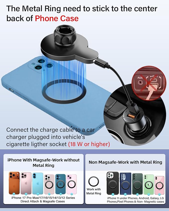 PZK Car Phone Mount for Honda Civic 2022-2025 2026 /Acura Integra 2023-2025 LX/EX/EX-L/Sport/Sport Hybrid/Touring/Si/Type R for 7/9-Inch Screen Magnetic 15W Fast Wireless Charger Phone Holder
