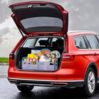 titiyiof Trunk Organizer For Suv&Sedan,Car Organizers&Storage, Waterproof Collapsible & Adjustable Straps,70L Sturdy Car Organization for Car Accessories,Tools,Sundries,2-3Compartment(Colorful Green)