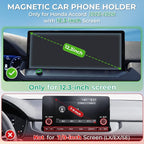 Car Phone Holder for Honda Accord 11th Gen Hybrid 2026 2025 2024 2023 (Only for 12.3-Inch Screen) 360° Rotation Magnetic Cell Phone Mount, Compatible with Magsafe, Does Not Affect Air Vent