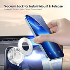 TENOC Magnetic Suction Car Phone Mount, 360° Rotation Phone Holder Mount, Foldable Cellphone Holders for Car/Gym/Shower/Mirror, White