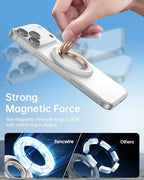 SYNCWIRE for MagSafe Ring Phone Holder, 360° Rotation Magnetic Cell Phone Grip Dual-Sided Magnets Phone Ring Kickstand Compatible with iPhone 17 16 15 14 13 12 Pro Max MagSafe, Android, Samsung etc.
