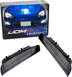 iJDMTOY JDM Style Exact Fit Xenon White LED Daytime Running Light Kit Compatible With 2017-2021 LCI Subaru BRZ, Smoked Lens
