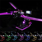 RGB Car Interior Light Strip with App & Voice Control, 16 Million Colors Music Sync LED Ambient Lighting Kit for Car Dashboard, Door, Skylight