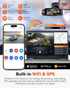 Vantrue N2X 2.7K Dash Cam Front and Inside, 5G WiFi Dual Dash Camera for Car with HDR IR Night Vision, STARVIS 2, GPS, 2.5K/60FPS, G-Sensor, 24/7 Parking Mode, Voice Control, Support 512GB Max