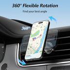 jaroco for [Magsafe Car Mount] [360°Flexible Rotation] [20X Strong Magnets] Upgraded Metal Hook, Hands-Free Phone Holder Fit for iPhone 16/15/14/13/12 Series, Black