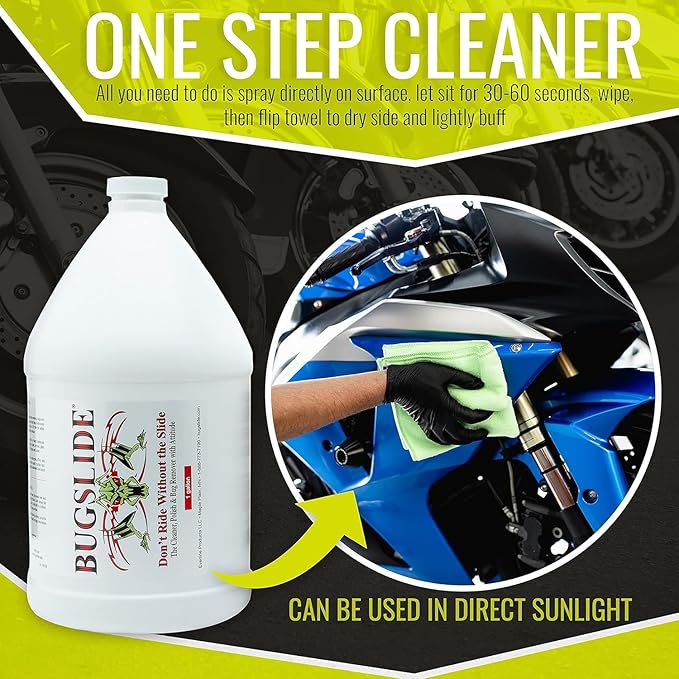 BugSlide Bug Remover Spray – All Purpose Car Cleaner & Detailer, For Vehicle Interior & Exterior Use, Shines, Degreases, Polishes, Wipes Away Bugs on Plastic, Metal,Glass, Windows, Mirrors, 4 oz