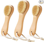 3 Pcs Wood Laundry Stain Brush Stain Remover Brushes with Boar Bristle Small Stain Brush for Clothes for Scrubbing Stains from Furniture Fabric Leather(3 Pcs A)