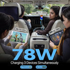 Acegoo 78W 12V USB Outlet, Dual 30W PD3.0 Type-C & 18W QC3.0 Aluminum Car Charger Socket, Multi Port Fast Charging Replacement Socket Accessories for RV Camper Trailer Truck Boat (1 Pcs)