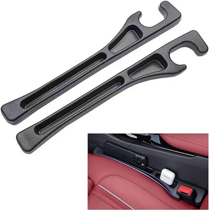 2Pcs Car Seat Gap Filler Organizer Compatible with Toyota Camry, Soft Foam Seat Side Gap Filler with Storage Avoids Things Falling, Fill the Gap Between Seat and Console