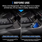 SXCY for 2025 2026 Hyundai Tucson Center Console Organizer [TPE] for 2025 2026 Hyundai Tucson Accessories Full-Button Wire Console Cupholer Tray 2025 2026 Tucson Limited Under Console Organizer