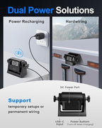 EWAY 2X Magnetic Wireless WiFi Backup Camera 7" IPS Monitor HD 1080P Rechargeable Battery No Wiring, Rear Reverse Monitoring Hitch Camera for Car Truck Pickup RV Camper 5th Wheel Horse Boat Trailer