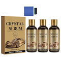 Crystal Serum Ceramic Coating Kit for Cars, 9H Graphene Nano Coating, High Gloss Shine & Hydrophobic Protection, Scratch-Resistant Paint Coating, Quick & Easy DIY Application (3set)