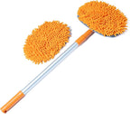Suds Lab Extendable Microfiber Chenille Cleaning Brush | 60-Inch Scratch-Free Duster for Cars, Home, Furniture, and Electronics | 360° Rotating Handle, Washable Head, and Extendable Reach
