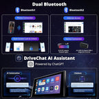 ATOTOZONE CB6 CarPlay AI Box & Android AI Box, Wireless CarPlay/Android Auto Adapter, Plug & Play CarWave Car Smart Box with AI DriveChat, GPS Track, Android 13, 2 BT, 4G LTE, 4G+64G, Black